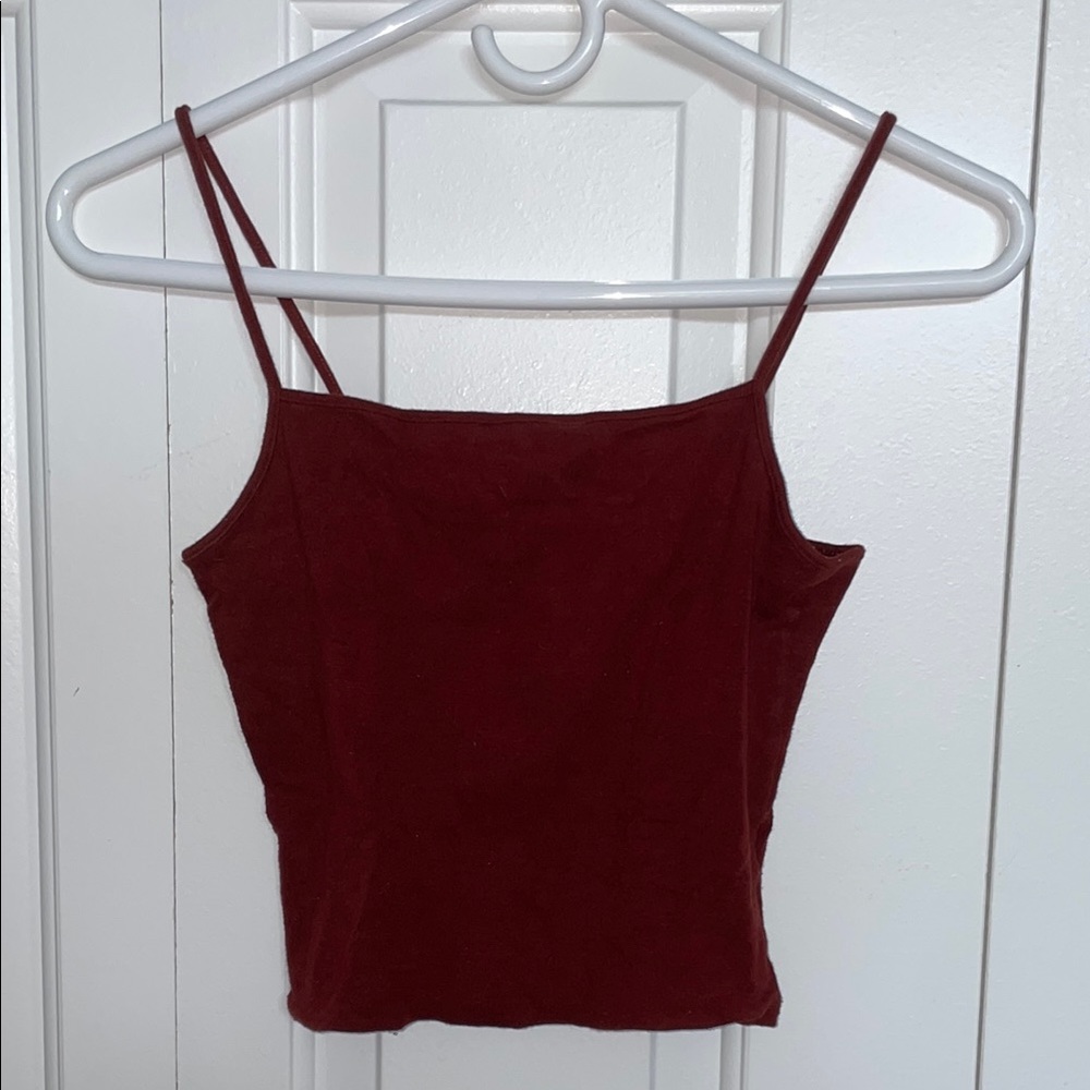 Garage Red Fitted Crop Camisole
